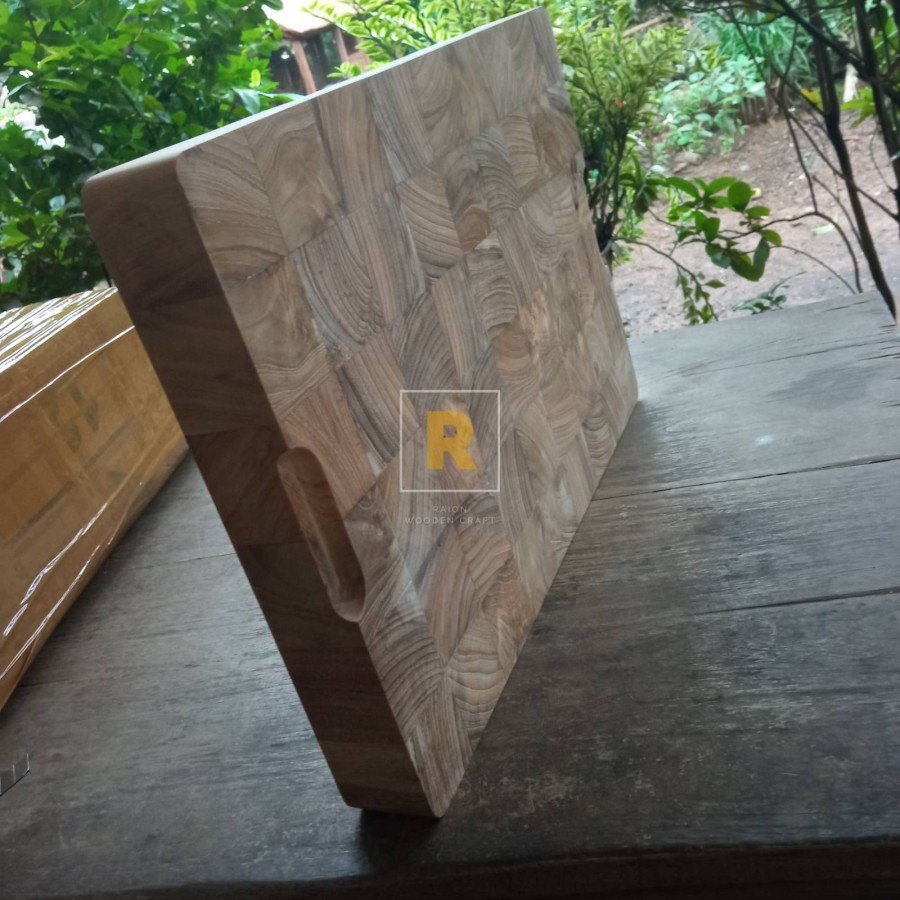 Butcher Block Cutting Board Talenan Daging  Kayu Jati RAION